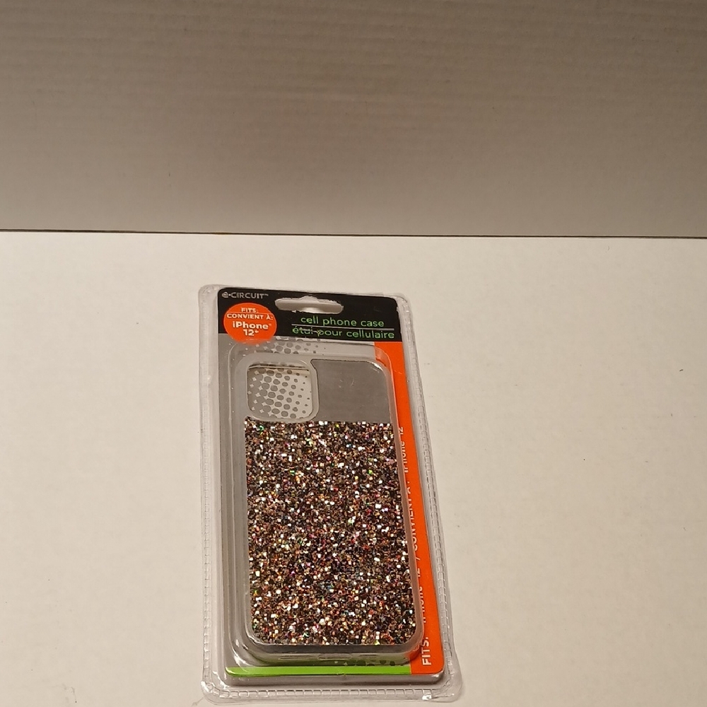 Circuit Silver Glitter Colorful Cell Phone Case NWT fits iphone12